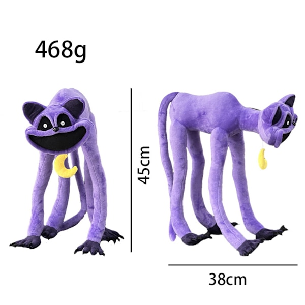 45cm Smiling Critters Plyschleksak CatNap DogDay Mjuk Fylld Dockleksak Barnpresenter- Plush doll bag 7CM