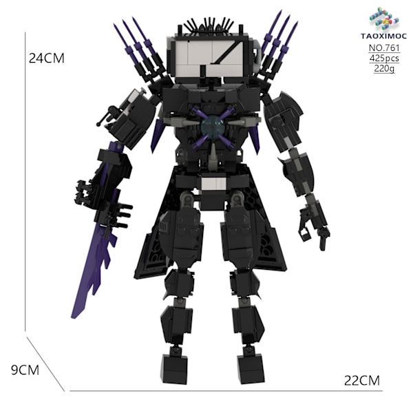 MOC Skibidi Toalett Byggklossar Set Titan Speakerman Cameraman Tvman Klossar 102