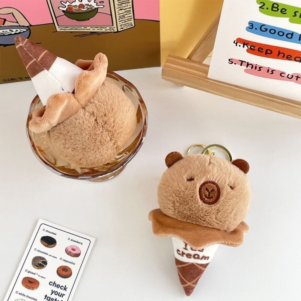 Animal Capybaras Capybara Plushie Keychain Födelsedagspresent