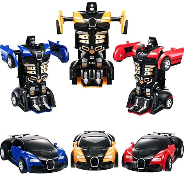 Deformationsbil Leksak Automatisk Transformering Robot Plastmodell Actionfigur Leksaker Yellow