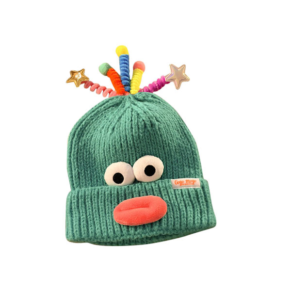 Monster Shrek Vinter Stickad Mössa Beanie Ull Rolig Cap Nyhet Kvinnor / Män Turquoise One Size