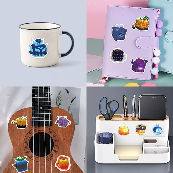 50 st BLOX FRUITS Fan Collection Dekaler Stickers Gitarr Ipad Hydro Flask Graffit