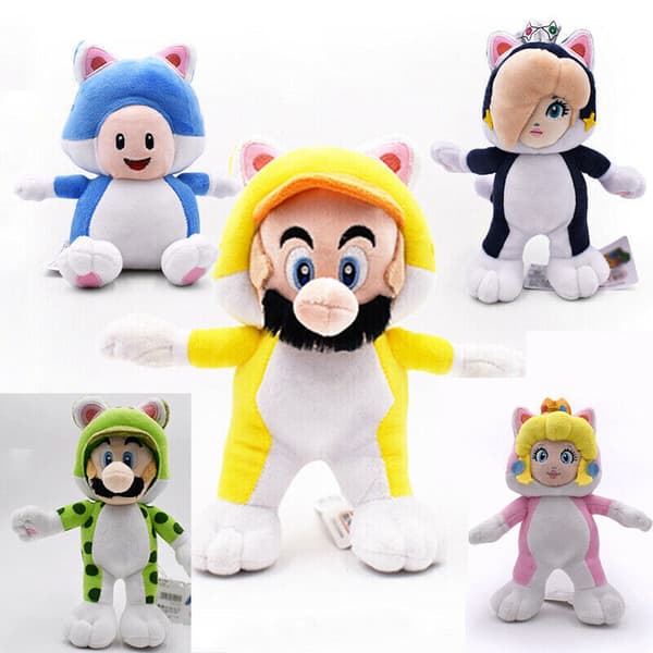 Super Mario Bros Luigi Toad Rosalina Plysch mjuka mjuka leksaker Docka Julklapp för barn Luigi