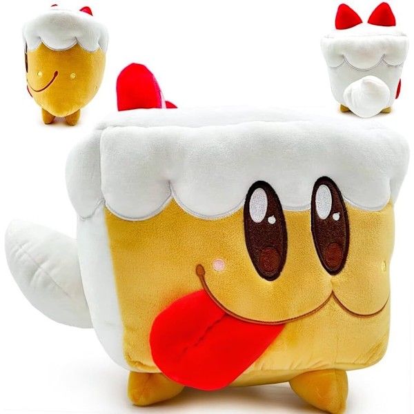 Shadow Milk Cookie Plyschleksak Docka Figur Spel Cookie Run: Kingdom Gosedjur- White Cake Hound