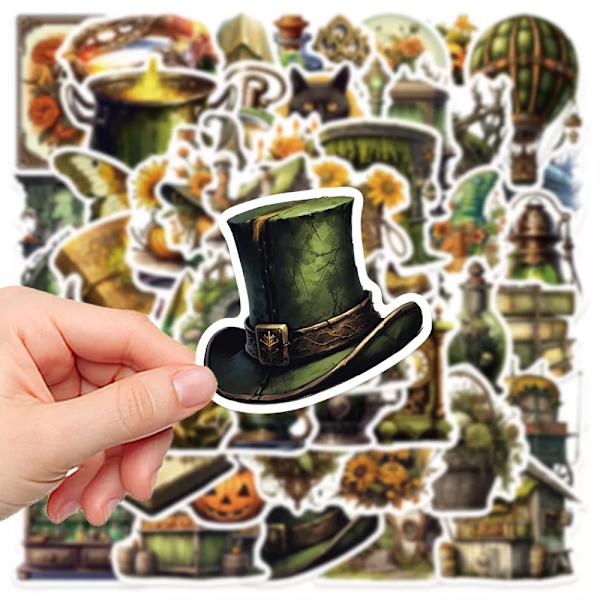 50 st Magic Witch Wizard Theme Kittel Potion Scrapbook Graffiti Harry Stickers