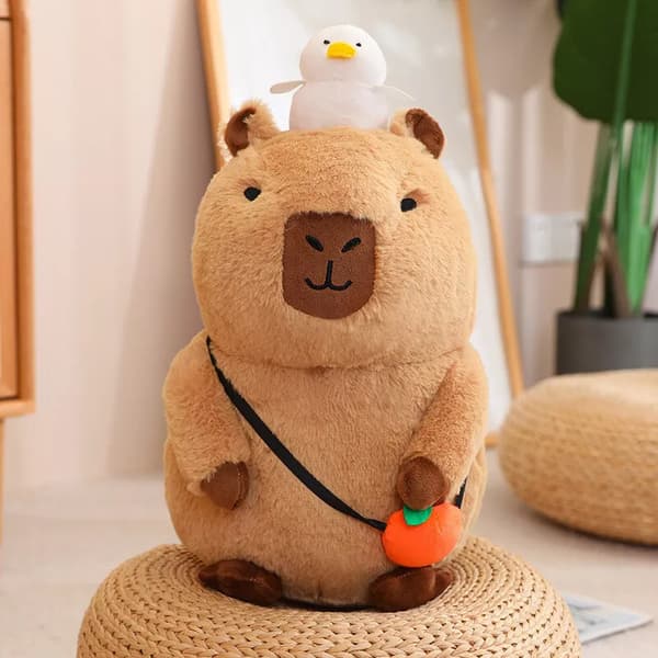 Capybara plyschleksak fyllda plyschar Mjuka gosedjur docka kudde julklappar Sitting posture (squeaking) 20cm