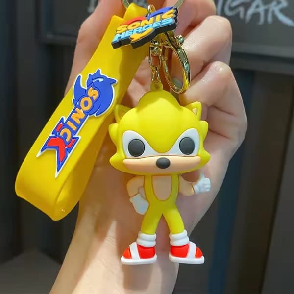 Sonic The Hedgehog Mjuk Plyschleksak Tecknad Fylld Docka Barn Födelsedagspresent 30cm Super Sonic Key chain