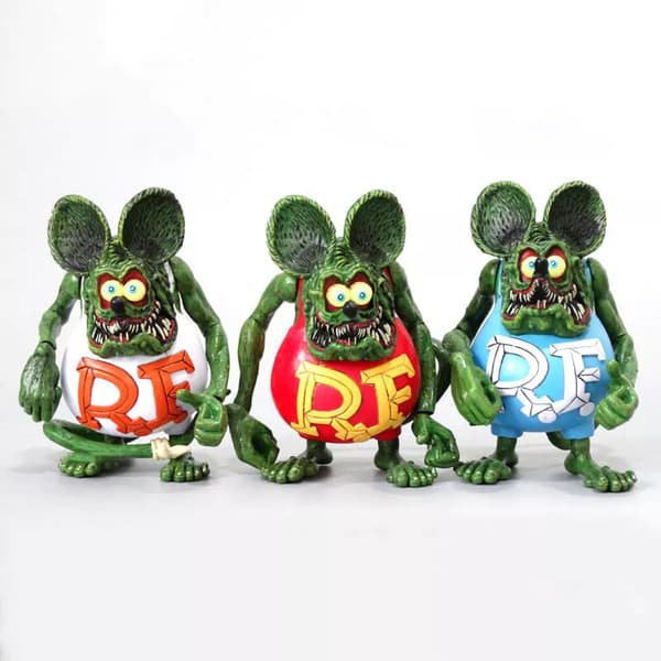 10 cm Rat Fink Pvc Action Figurleksak Samlarobjekt Modell Docka Barn Presentleksaker Inredning Red