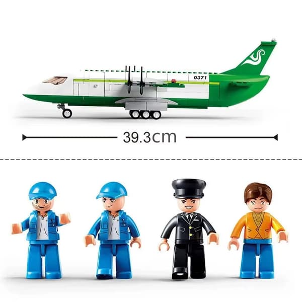 Kreativ Stad Airbus Lastflygplan Byggklossar Ambulansflygplan 463Pcs