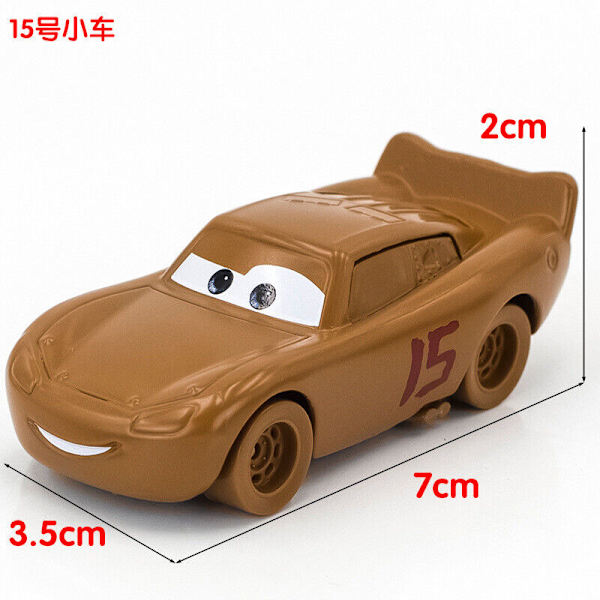 Disney Pixar Bilar 3:e Lot Lös Blixten McQueen 1:55 Diecast Modellbil Leksaker Trolley 15