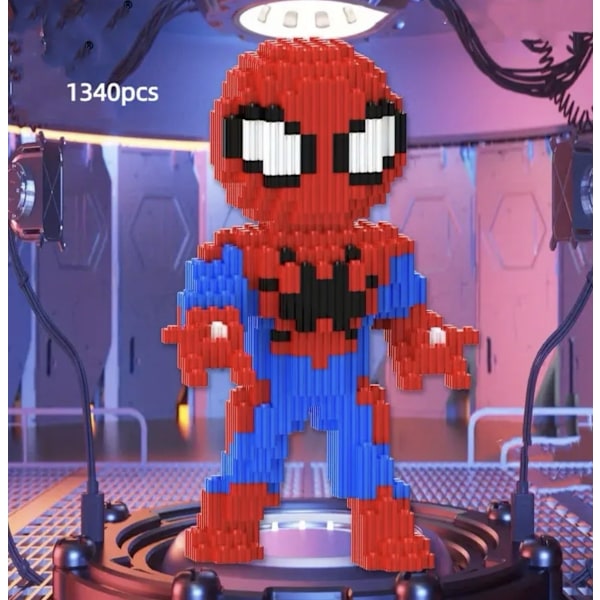 1340 st Marvel Spider-Man Byggklossar Pedagogiskt Set