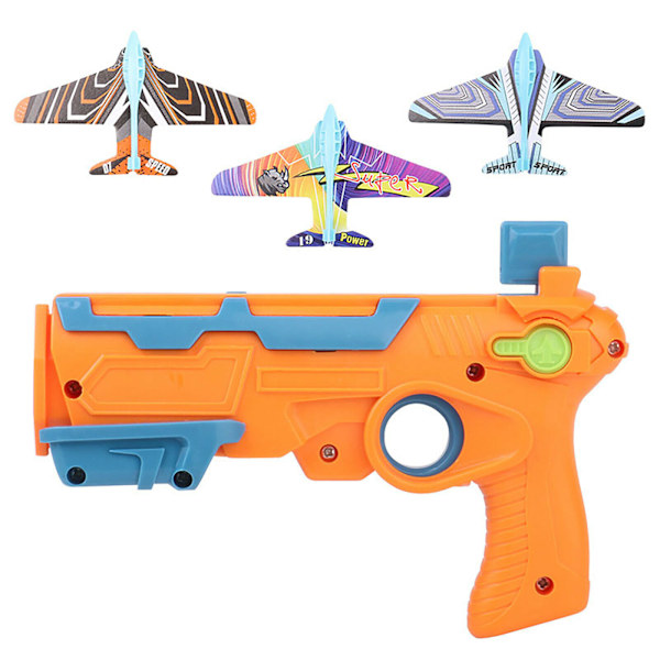 Flygplan Leksak Bubble Katapult Ejection Foam Plane Kid Utomhus flygplan Barnleksaker Orange