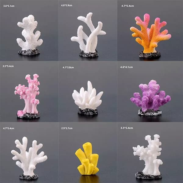 Söt Resin Coral Miniatyr för heminredning Pink(3.5*5.4cm)