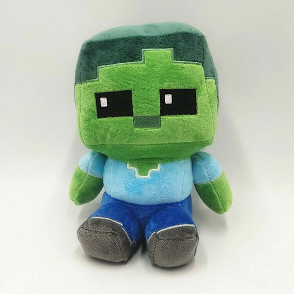 Minecraft MC Djur Kudde Plyschdocka Fylld Spel Mjuk Leksak för Barn Vuxen Gåva 25cm New Sitting Zombie