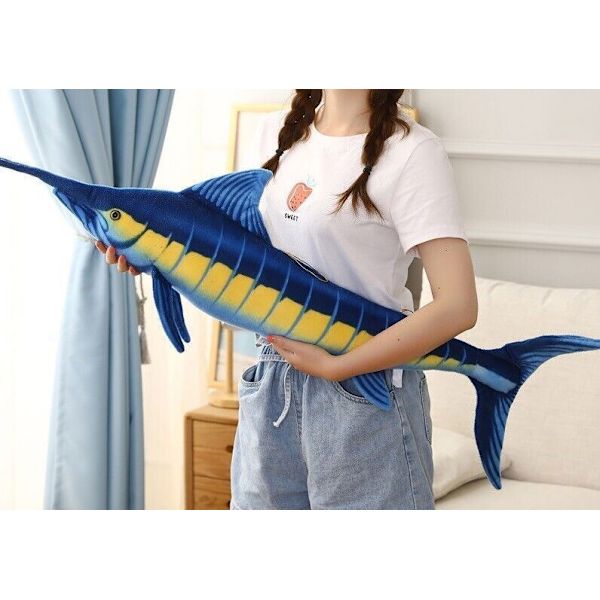 39" Atlantic Blue Marlin Fish Kudde Gosedjur Plyschleksaker Docka Barnpresenter