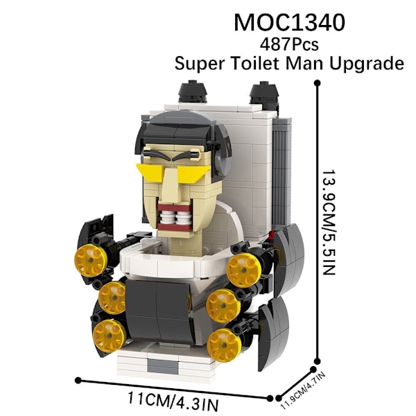 Mini Kameraman Modell Byggklossar Set för Skibidi Toalett MOC Klossar Leksaker Kit MOC1330