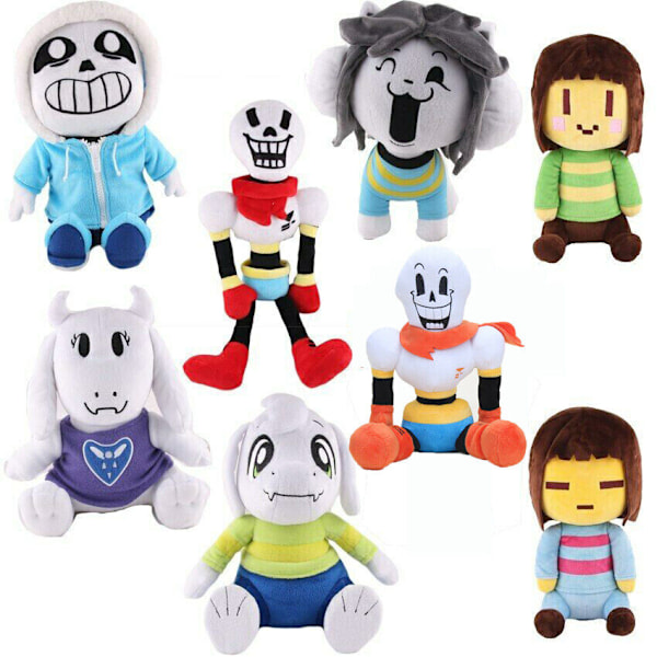Undertale Lancer Deltarune Ralsei Asriel Plysch figurleksak Mjuk docka stoppade leksaker Papyrus 36cm
