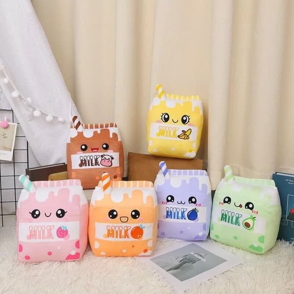 Squishmallets Amelie Blueberry Milk Soft Fill Doll Plyschleksak Orange milk