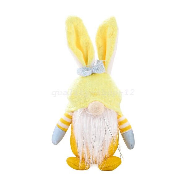 Påsk Plyschdocka Tomte Kanin Gonk Tomte Dvärgleksak Ornament Barnpresent mjuk Yellow