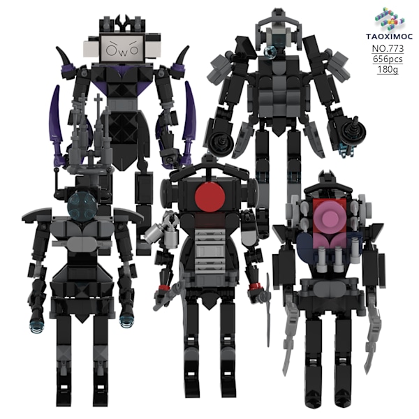 Mini Kameraman Modell Byggklossar Set för Skibidi Toalett MOC Klossar Leksaker MOC 773  5-piece set