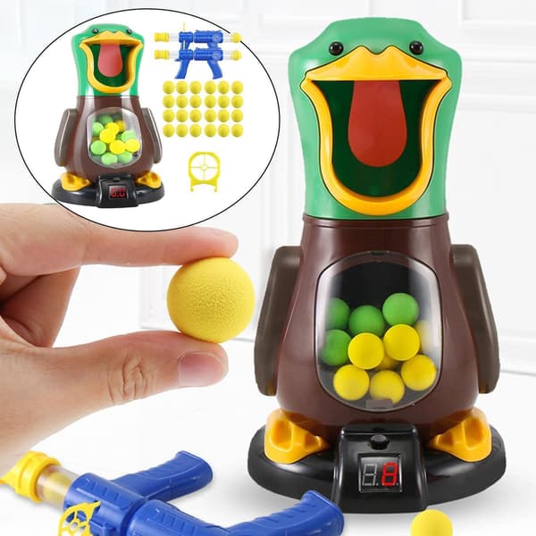 Ankjakt Leksaker Målskytte Spel + Mjuka Skumbollar Aktivitetsgåva plysch Package A