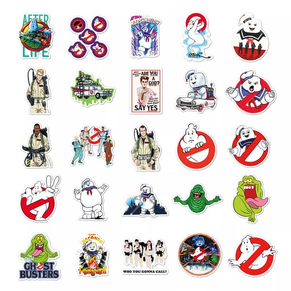 50X Ghostbusters Film Tecken Stickers Dekaler Hydro Flasks Telefon PC Graffiti