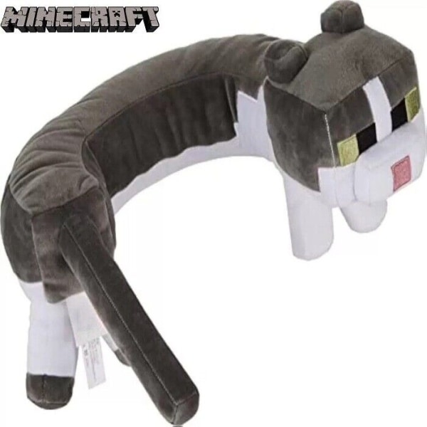 40 cm U-formad katt Minecraft huvud Hakkudde Kattdocka Gosedjur docka leksaker