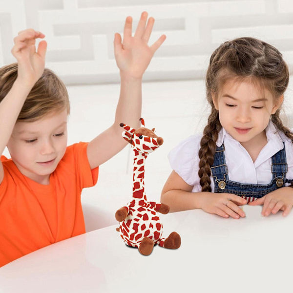 Giraffe Plysch Talking Giraffe Repeterar vad du säger Shaking Head Electric