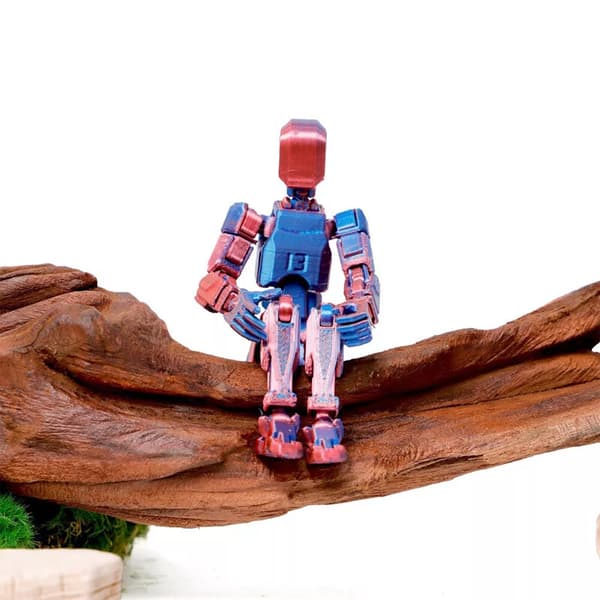 NY T13 Actionfigur 13,7 cm Titan 13 Actionfigur 3D-printad Rörlig Led Robo Blue & Green