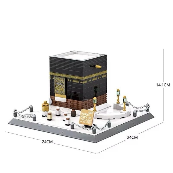 Kaaba - Islamiska Byggklossar Set av Heliga Kaaba Ramadan Eid Gåva