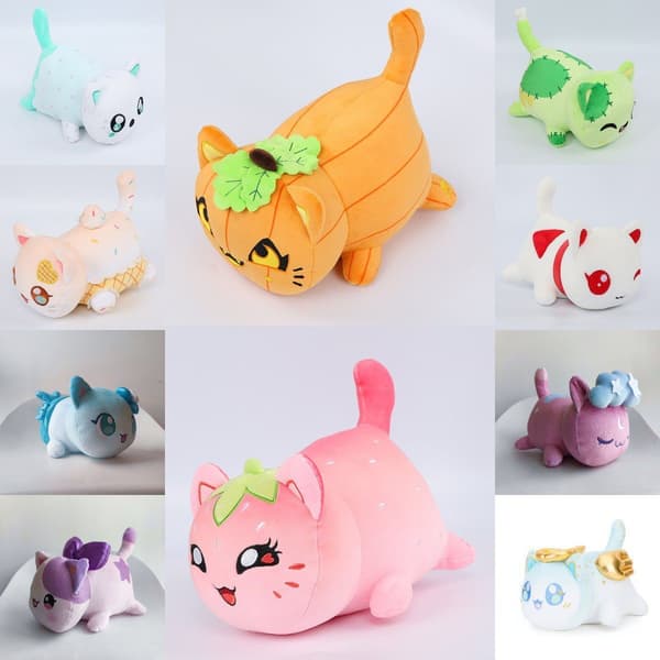 Meemeows Mat Aphmau Kattdocka Gosedjur Plyschdocka Donut Burger Fylld Present~ Cola