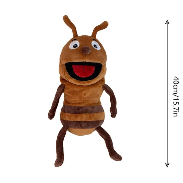 Mjuk Insekt Docka för Barn Plysch Leksak Handdocka med Rörlig Mun Ant