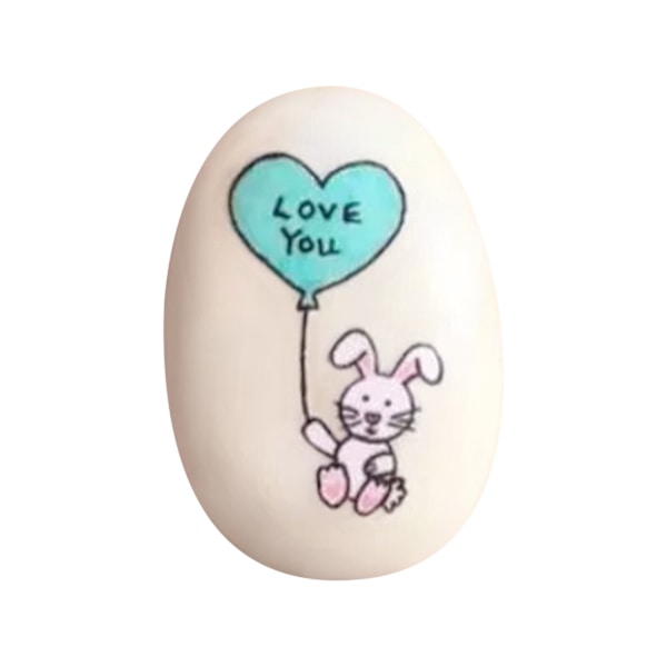 10 st Resin Hantverk Imitation Stone Souvenir Gift Little Rabbit Love Resin Stone ~