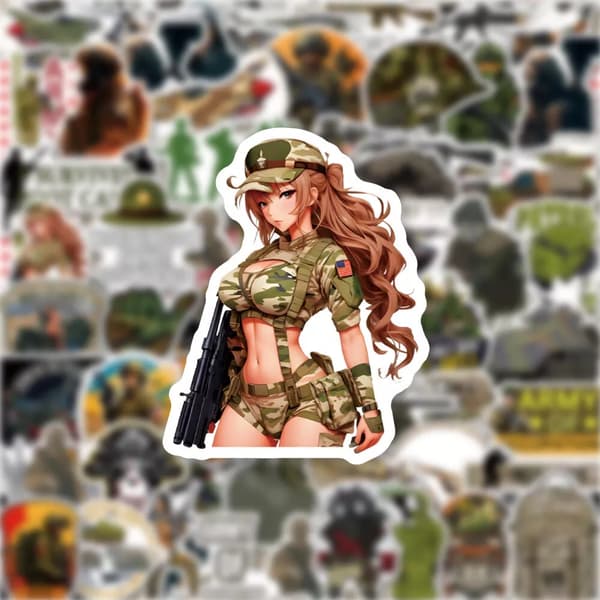 50X Military Force US Army Boot Camp Stickers Skateboard Gitarr Laptop Graffiti