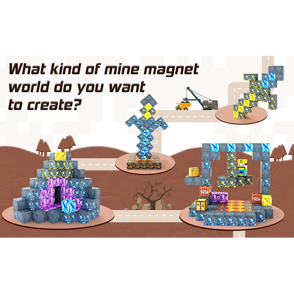 NYA 300 ST MC Magnetiska Byggklossar STEM Leksak Kreativ Lek För Barn Present Random 10 Cubes