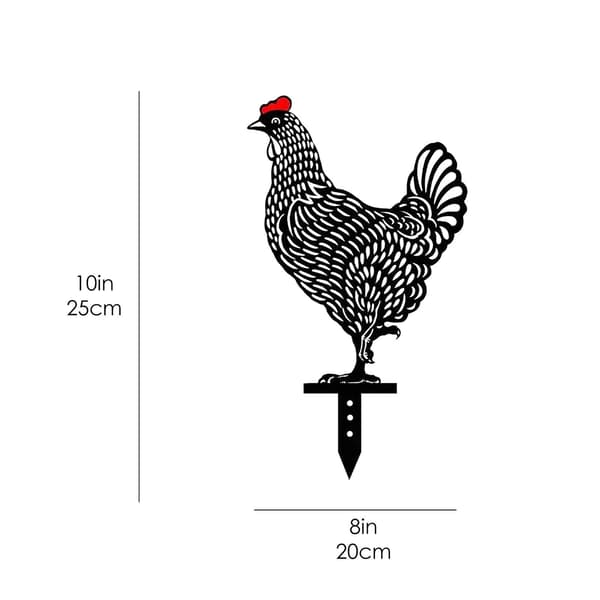 Trädgårdsprydnader Chicken Yard Art Trädgård Bakgård Gräsmatta Dekor Gåva Påsk Dekor D