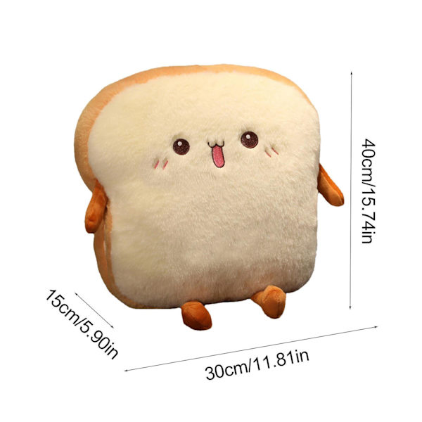 Mjuk Brödkudde Söt Simuleringsmat Toast Docka Varm Handkudde cute1