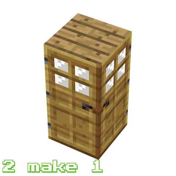 Rikt utbud av magnetiska block Minecraft-kuber DIY Byggleksaker Set 10 st 76 oak door