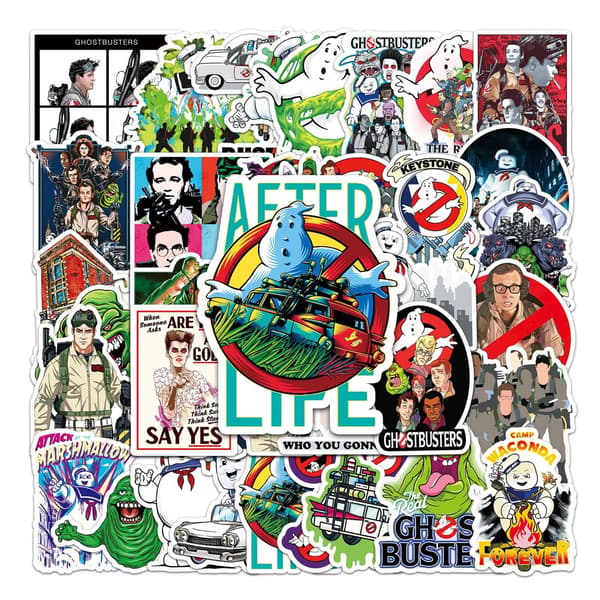 50X Ghostbusters Film Tecken Stickers Dekaler Hydro Flasks Telefon PC Graffiti