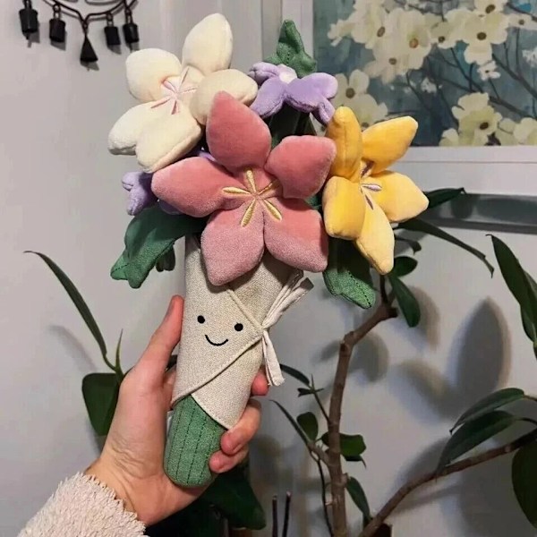 Jellycat Amuseable Bukett med Blommor Gosedjur Barnpresent till Flickvän Plysch