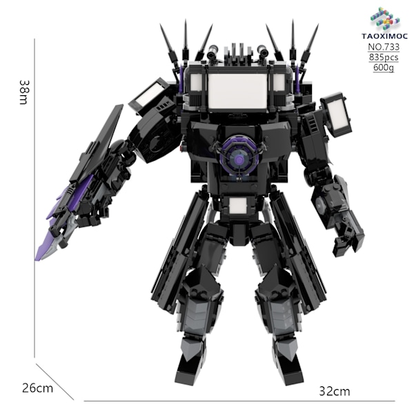 Mini Kameraman Modell Byggklossar Set för Skibidi Toalett MOC Klossar Leksaker MOC 773  5-piece set
