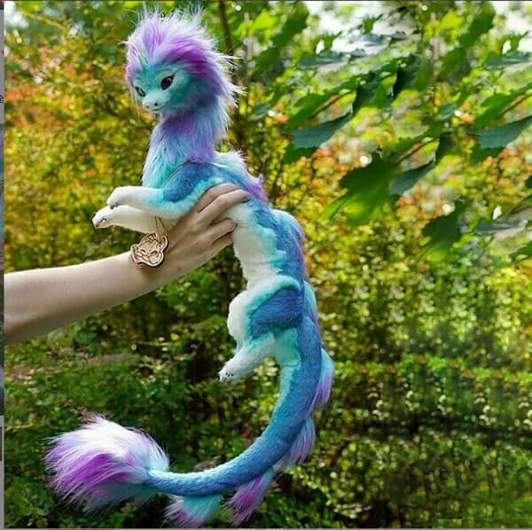 Ny 50 Cm Raya and The Last Dragon Sisu Stuffed Plush Simulation Animal present blue purple dragon