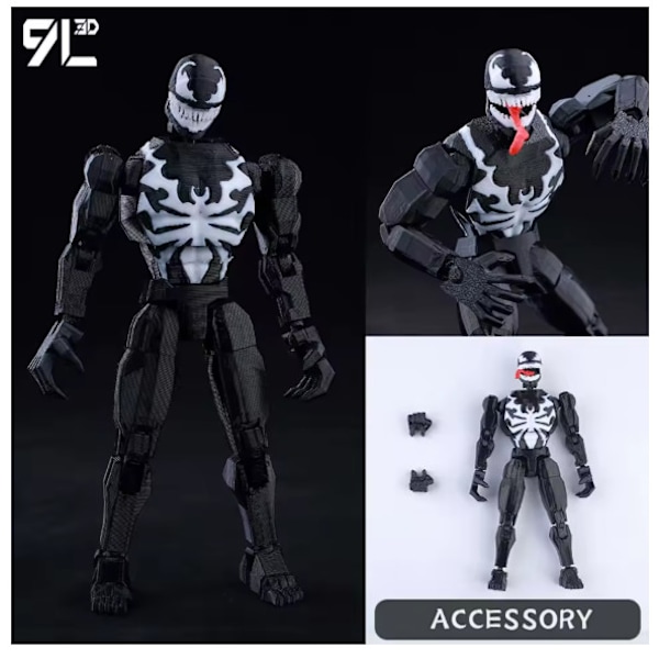 9L3D Lucky Dummy 13 Spiderman Actionfigur – Rörlig Formskiftande Leksak Spider-Man Red Blue