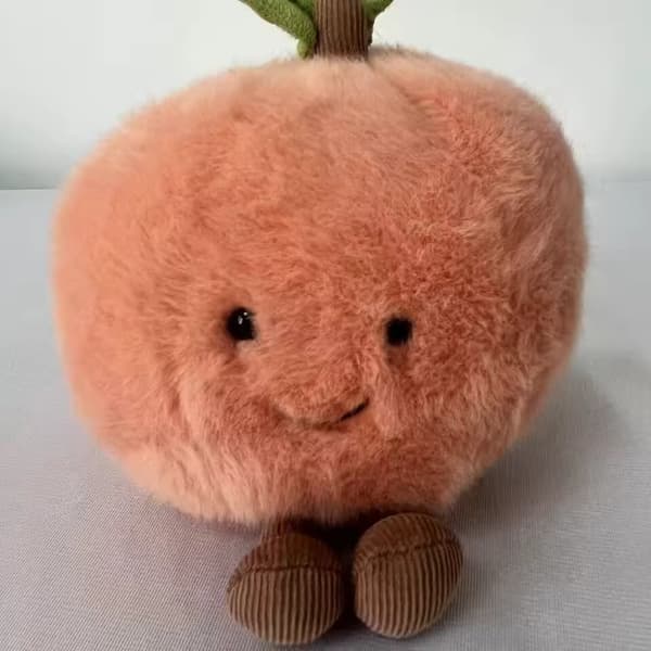 Jelly Cat Peach Fuzzy Peach Ny med etikett 15cm