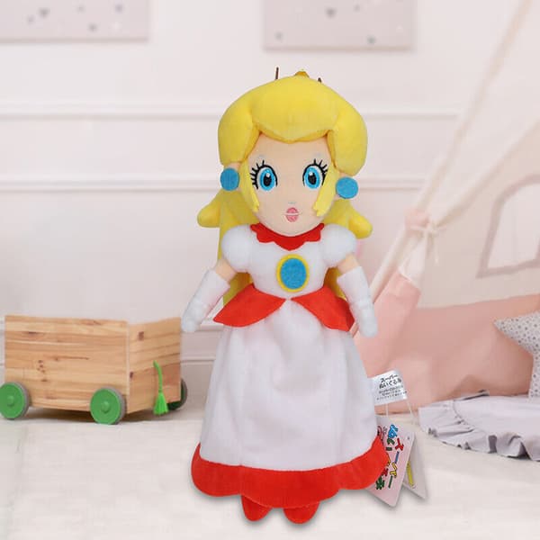 10.4 Super Mario Bros Plyschleksaker Soft Fire Princess Peach Fyllda Doll Presenter