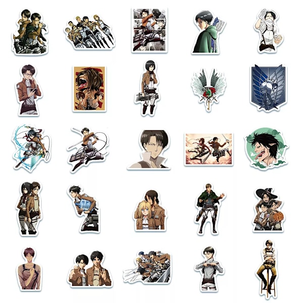 50 st japanska Attack on Titan Stickers Tecknad Stickers för Laptop Vattenflaska Attack on Titan B