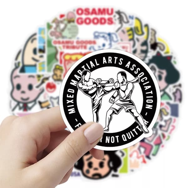50st M.M.A. Mixed Martial Art Fighters Quotes Scrapbook Skateboard Stickers