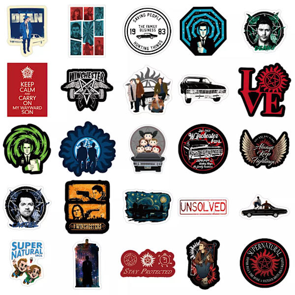 50X Supernatural Stickers Keep Calm and Carry On Meme Catchphrase Laptop Telefon