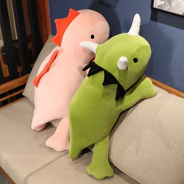 Söt Dinosaurie Tyngd Gosedjur Sovkudde Docka Härliga Mjuka Plyschleksaker Barnleksak Pink 45cm