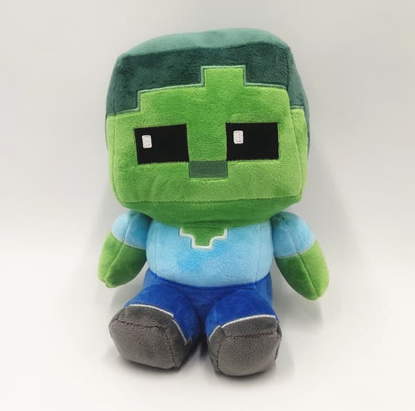 Tecknad Minecraft Djur Plyschleksak Mjuk Gosedjur Ny Sittande Zombie 25cm